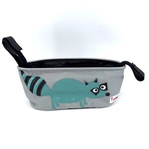 3 Sprouts Gray and Green Raccoon Stroller Organizer
